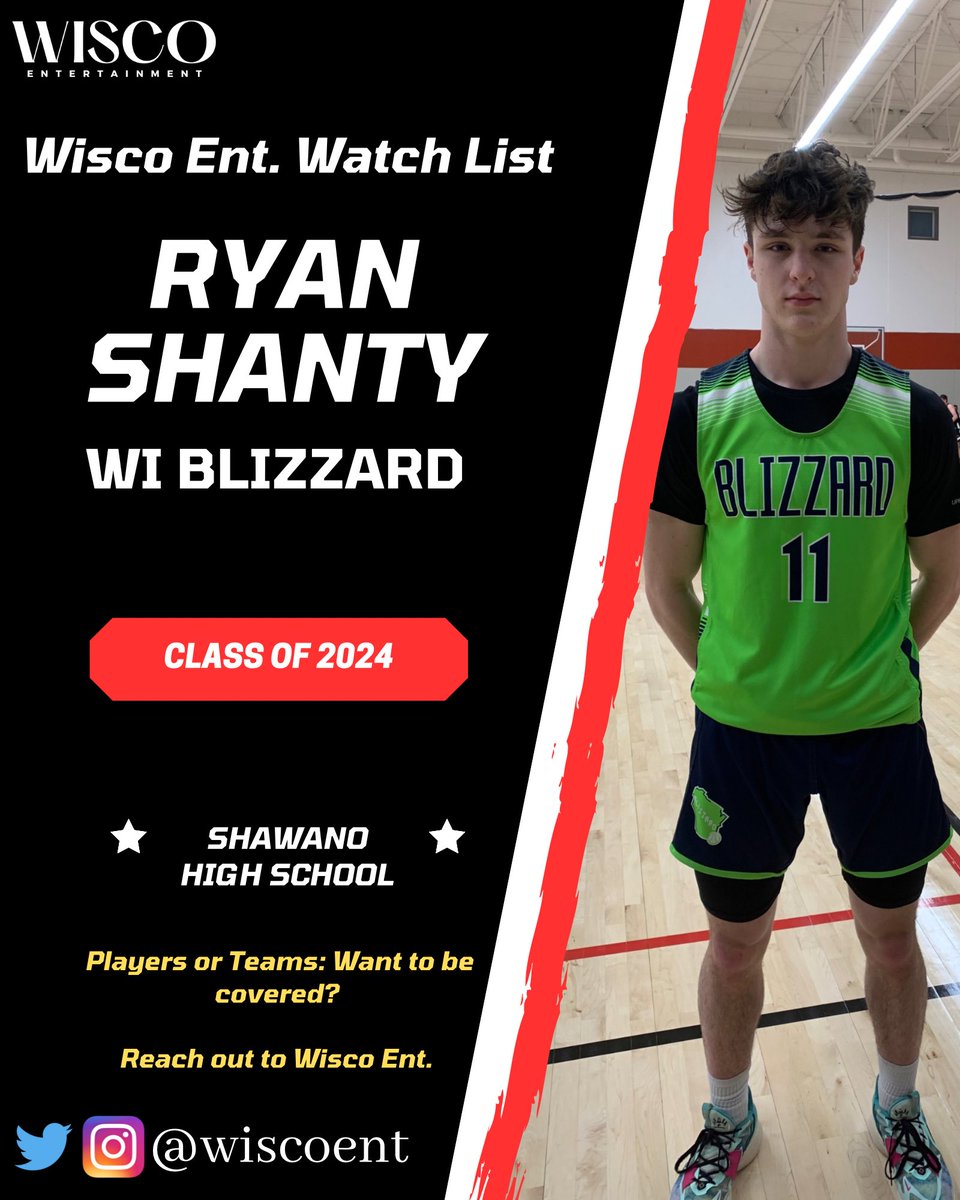 WiscoENT's tweet photo. 2024 Ryan Shanty (@ryan_shanty) put on a nice display in Fridays opening game 4 the Blizzard 2024-Thomas (@WI_Blizzard)

✅Saw 2 second half stls-one he dumped off to assist on, &amp; the next Ryan got a bucket. Handled the full court press/trap very well

HS: @ShawanoHoops
#WiscoEnt https://t.co/UAlcC1gkgg