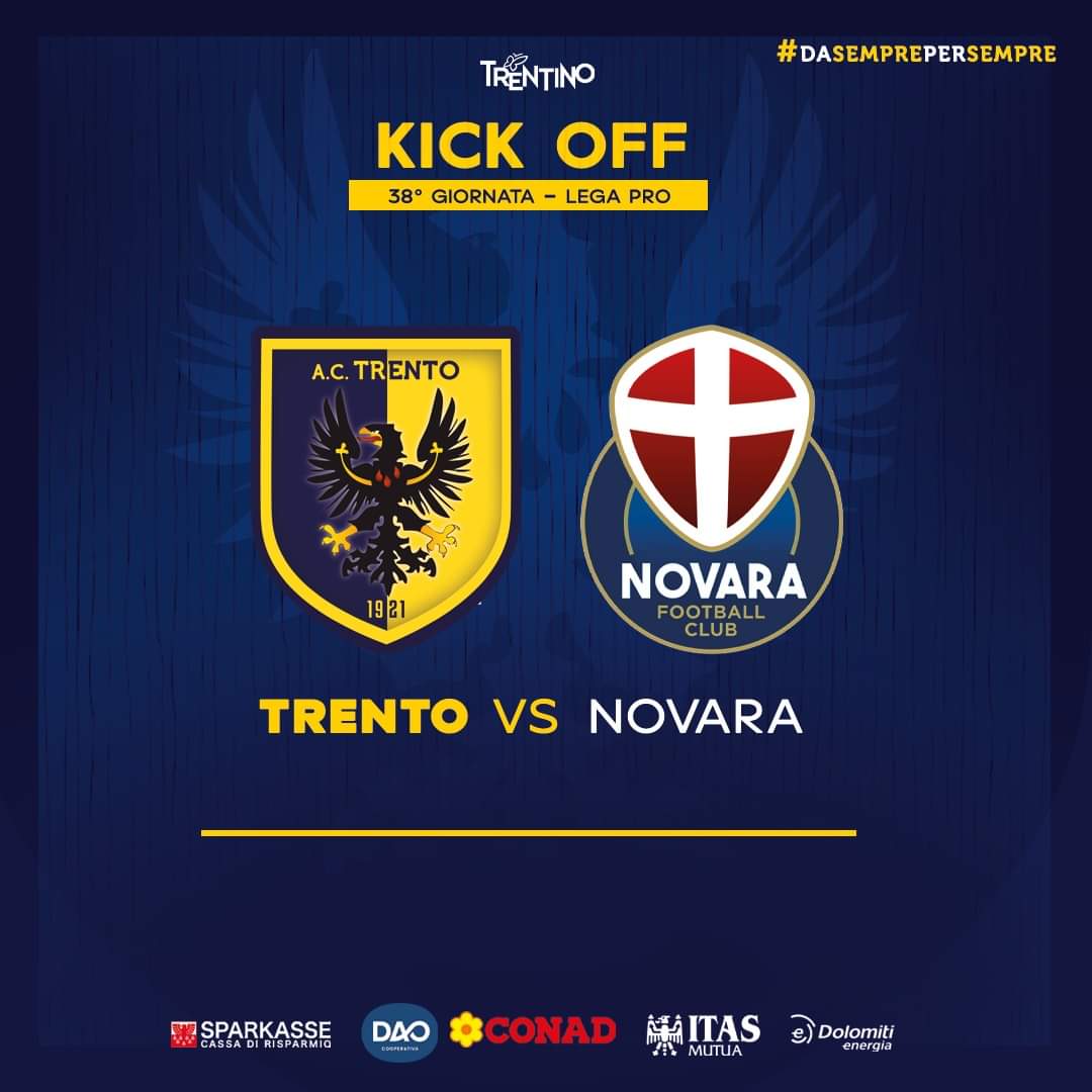 AcTrento's tweet photo. ▶️ 🄺🄸🄲🄺 🄾🄵🄵 🔛

⚽ È iniziato il match al “Briamasco

📝 Segui la diretta testuale del match sul nostro sito https://t.co/SPBxSv9Fm6 🌐

#TRENOV
#trento #trentino
#DASEMPREPERSEMPRE💛💙 #WeAreTrento https://t.co/pgngJWDyN4
