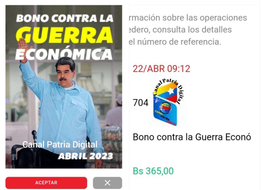 #AHORA

Continúa la entrega del Bono Contra la Guerra Económica abril 2023,a través del Sistema  <a href="/CarnetDLaPatria/">Carnet de la patria</a>, para los pensionadas y Pensionados de la Patria y Amor Mayor

#FiestaDeportivaDelALBA