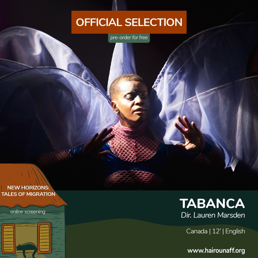 Hairouna Film Festival presents😁⬇️
New Horizons: Tales of Migration followed by a Q&amp;A with the filmmakers❤️
We are really pleased to present this selection of short movies that each deal with the theme of migration in unique ways.

⬇️TABANCA (Canada) directed by Lauren Marsden🇨🇦