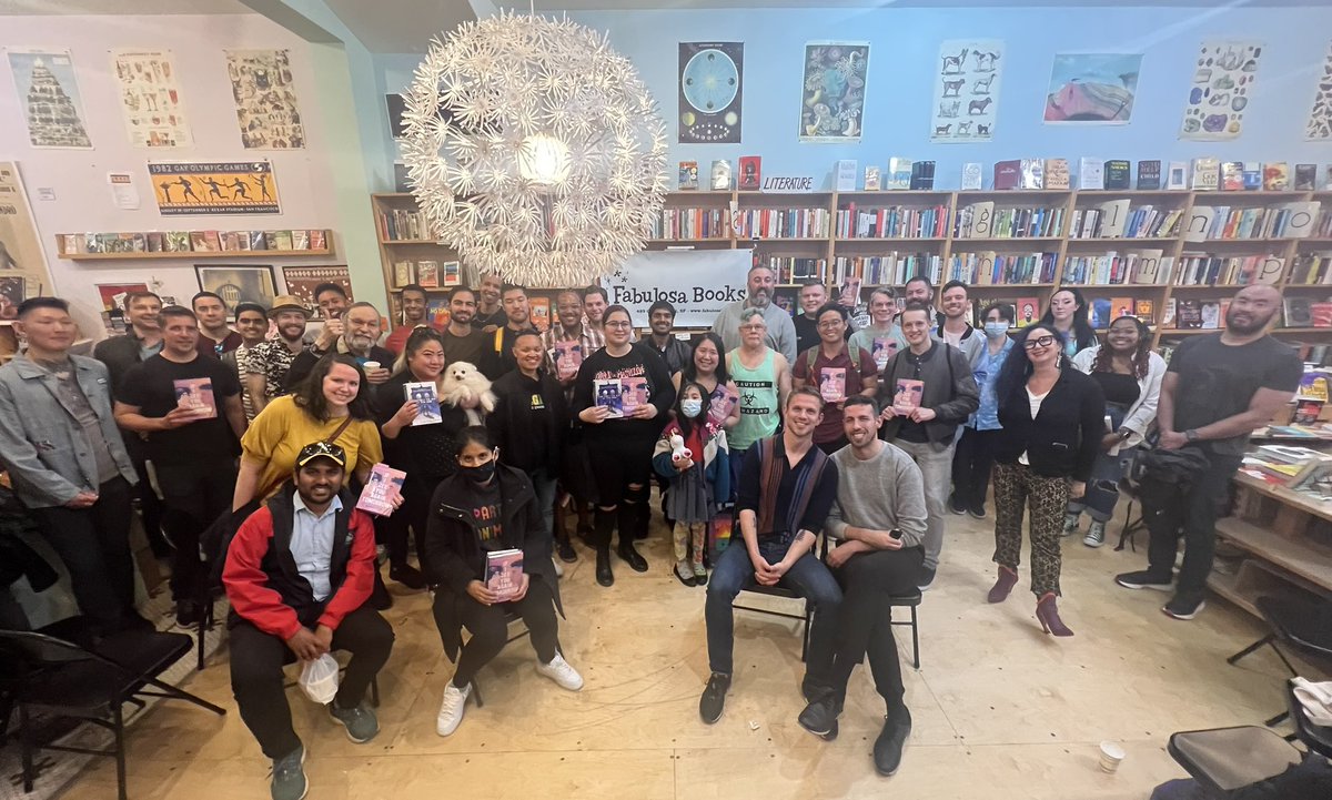 SAN FRANCISCO. the perfect last stop on the #tomorrowtour at fabulosa books - maybe the queerest bookstore in america, tbh. thanks for coming out, SF! final ✈️ back to los angeles with @AdamSilvera for our @latimesfob panel this afternoon 😅 club club, nother club, nother club