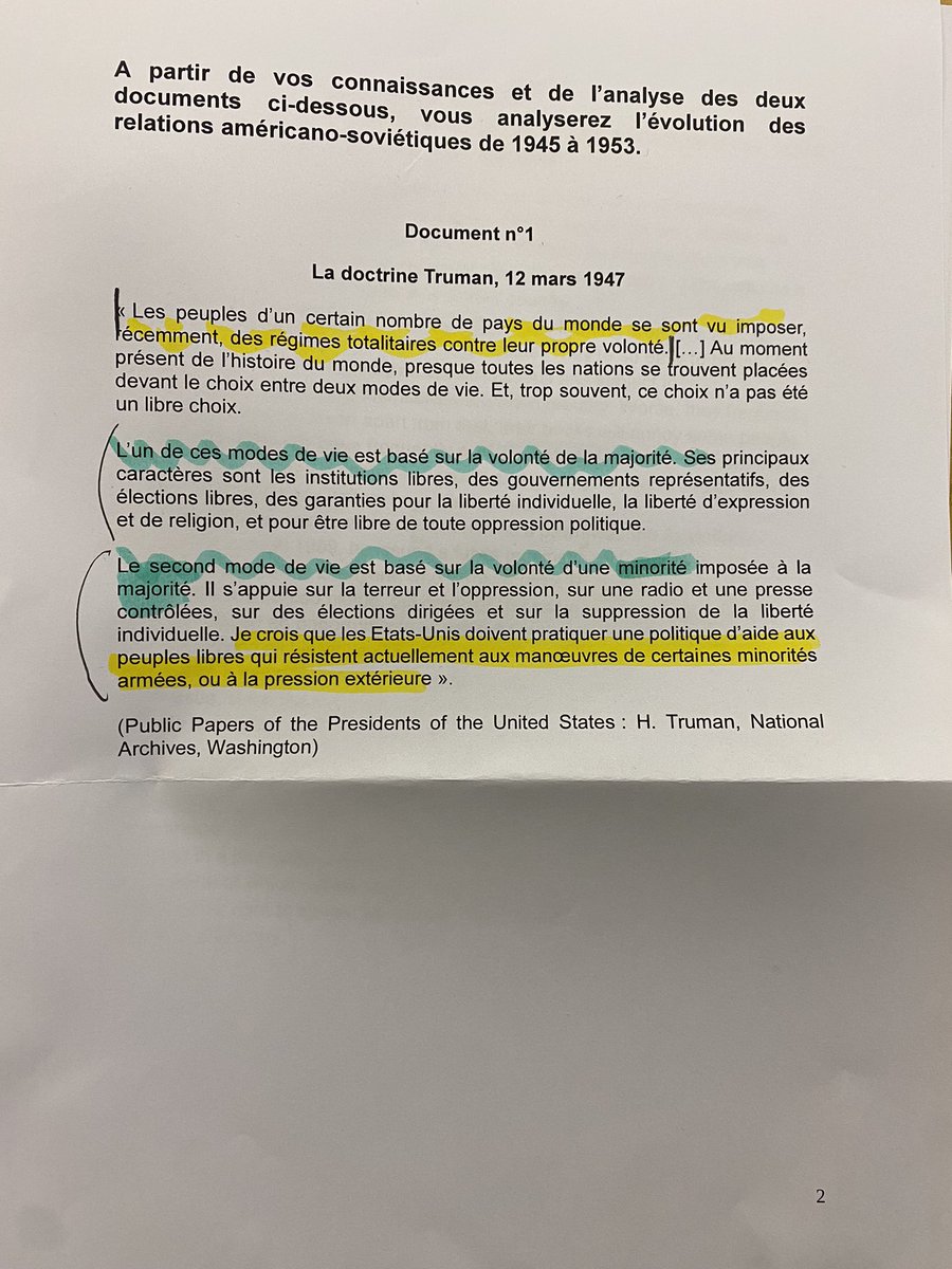 Baptistebenoit's tweet photo. 📚 IEP #Concours commun 2023. Sujet Histoire : les relations americano-soviétiques de 1945 à 1953 #guerrefroide ⛑ #SciencesPo #iep #siilnerestequunseulsujet https://t.co/VsJJEp05UA