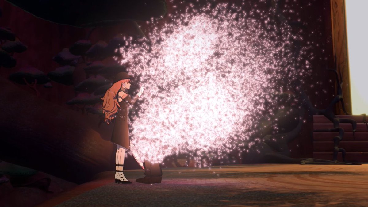 foundheaveen's tweet photo. “i would never cry over a scene” 
the scene:

#RWBYV9Spoilers https://t.co/9YwN0Irrta