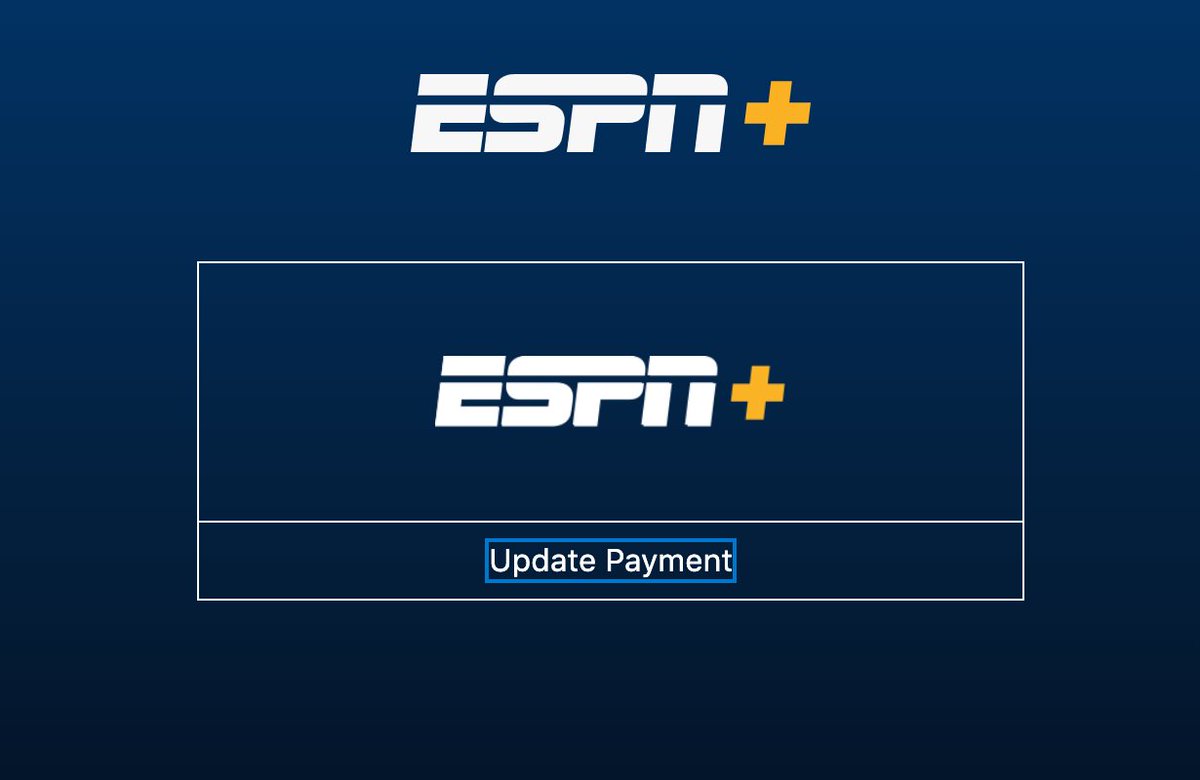 JeffGibb's tweet photo. @ESPNPlusHelp Hi - your website doesn't have a cancel option and "update payment" directs me to a help page a Xifinity. Xfinity, then says it needs to be canceled through ESPN. Help me with this endless loop. https://t.co/qcCoZ6mV2w
