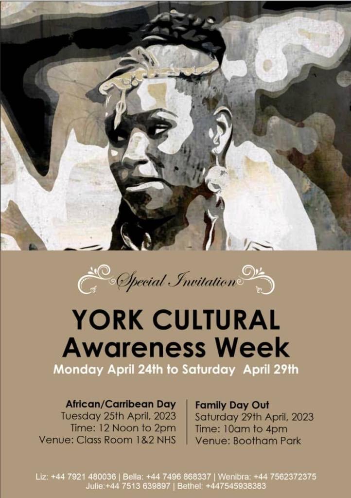 aliceliza3's tweet photo. Special Invitation from the Africa cultural group, to all member of York teaching hospitals, and York community to attend the CAW in our Trust ⁦@emmageorge0411⁩ ⁦@YSTeachingNHS⁩ https://t.co/nmmk6lqlbH