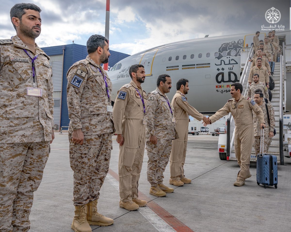 medalksa's tweet photo. اكتمال وصول مجموعة القوات الجوية #السعودية إلى قاعدة اندرا فيدا الجوية في اليونان؛ للمشاركة في تمرين «انيو خوس 2023»

- أحد أهم التمارين العسكرية المشتركة على مستوى العالم. 
-ينفذ في بيئة عمليات قتالية مشابهة للعمليات الحقيقية. https://t.co/Sm4uSz9ifl