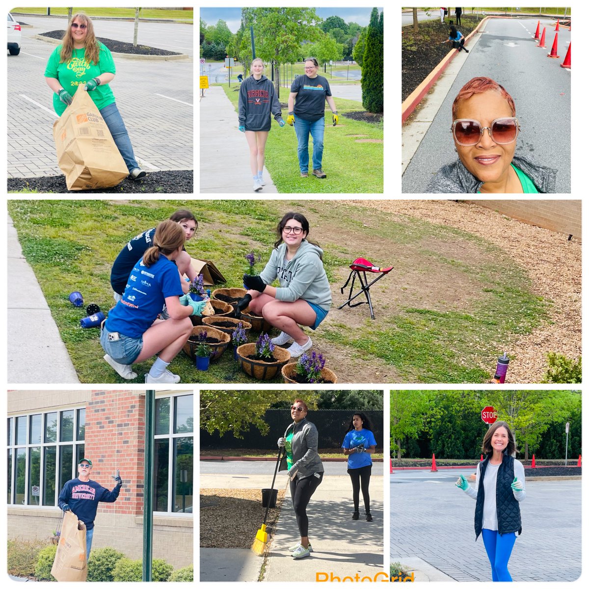 Hyper_BTC12's tweet photo. In Earth Day Style at ECMS... Campus Clean Up this morning! Thank you to parents, teachers, students and Dr. Triebsch for digging in the dirt, pulling weeds, picking up trash and just beautifying our campus!@ECMSWildcats #Ecmspositivity #EarthDay https://t.co/BlIOXg4MIK