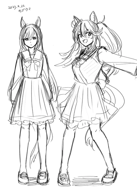 漫画のチョイ役に練ったモブウマ娘案が割と可愛く描けたので貼っちゃいます 