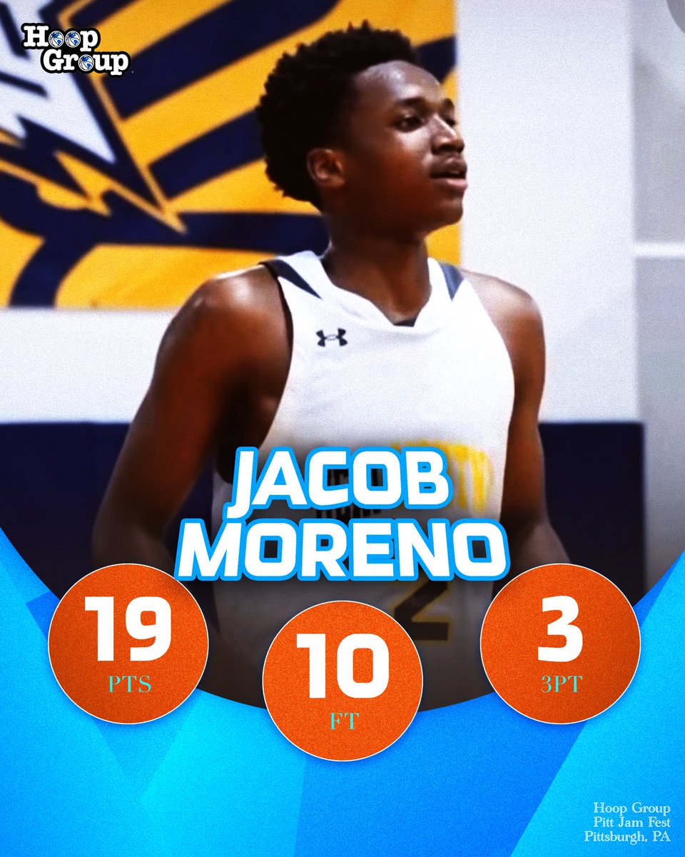 Jacob Moreno is heating up at the Pitt Jam Fest 🔥‼️ <a href="/LILightningBB/">Long Island Lightning AAU</a> <a href="/HGSL_HoopGroup/">HGSL</a> 

Scored 19 points and 3 threes to lead LI Lightning to the W 🔥