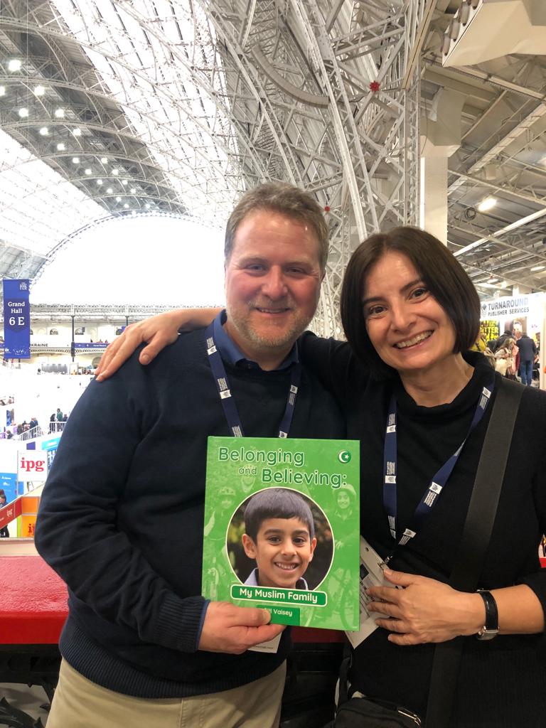 #BelongingandBelieving Yusuf made it to the London Book Fair this week!  Thrilled of course! @Babarvaqas @RedRobinBooks @areiac @NATREupdate @ReligiousRC @WASACRE @EAS_EarlyYears @NASACRE #REChatUK #earlyyears