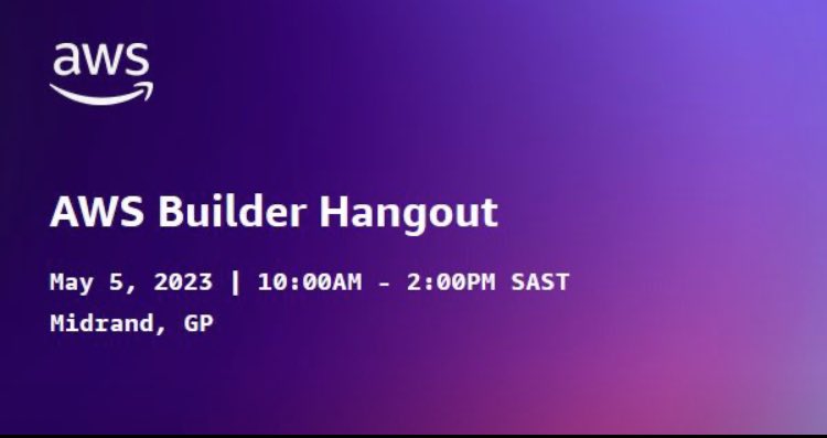 Hey Jo’burg! Work from our offices on Friday May 5th: ✅ AWS Tech talks ✅ Free WiFi ✅ Snacks ✅ All the coffee you want See you there? Register below ⬇️ #johannesburg #aws #awsbuilders awsbuilderhangout.splashthat.com