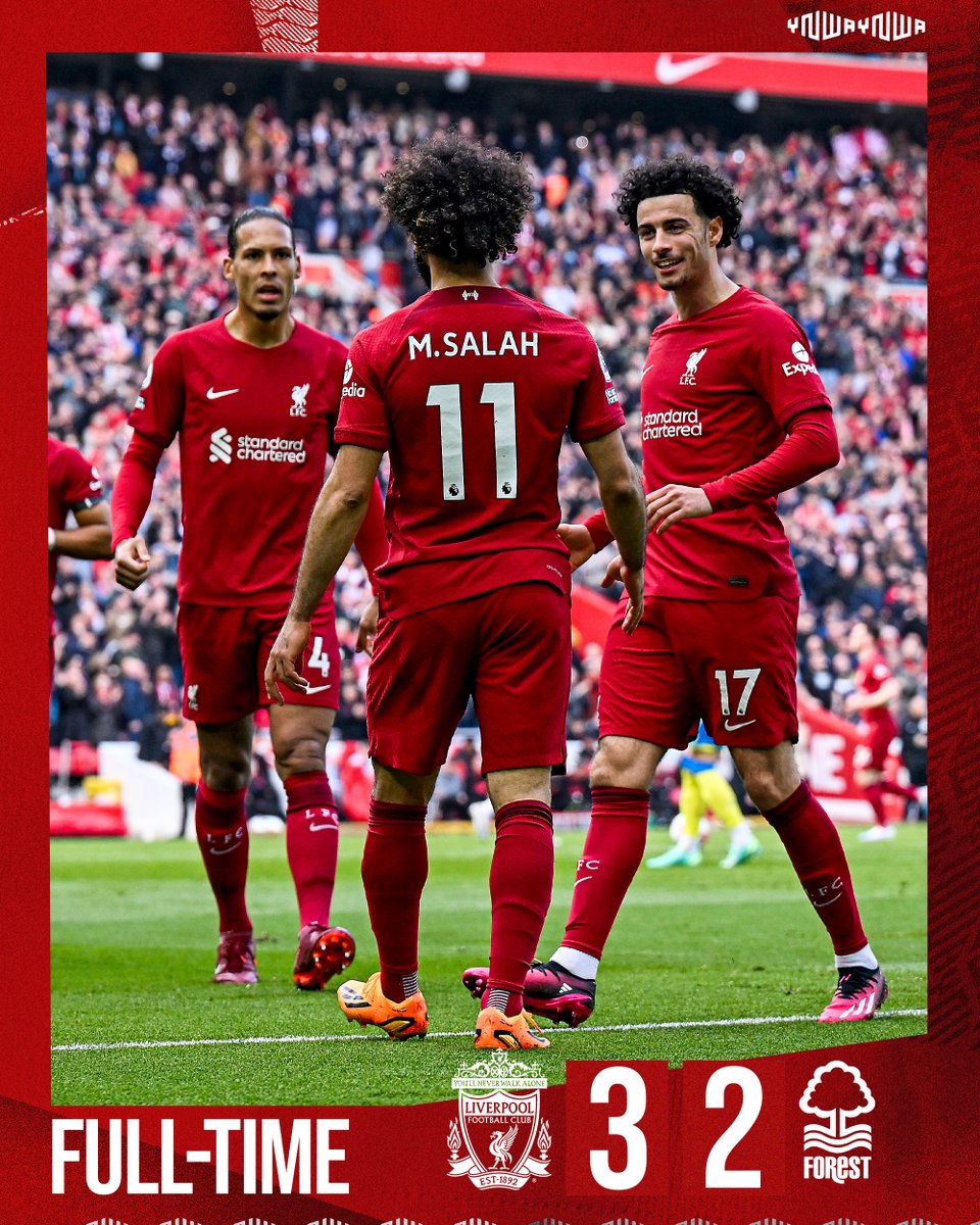 ThaiLFC's tweet photo. จบเกม ลิเวอร์พูลคว้า 3 คะแนนที่แอนฟิลด์!  
#LIVNFO #LFCThai https://t.co/xkuJuAZpu8