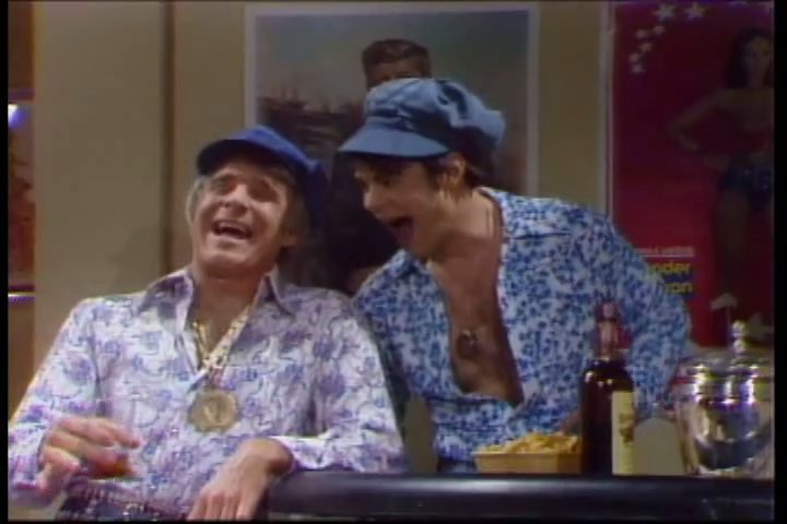ThatWeekInSNL's tweet photo. #OnThisDay, April 22, 1977. Host: Steve Martin. MG: The Blues Brothers. Often cited as the best episode of the show ever and it’s hard to not to agree. You’ve got King Tut, Festrunk Brothers, Dancing in the Dark, The Nerds…even the lesser known sketches are great. S-tier SNL. https://t.co/zotmIJvLyp