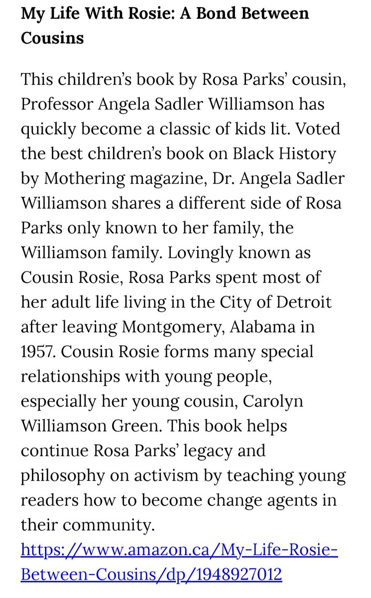 Dr Angela Williamson (@drangelasw) on Twitter photo So #honored to be featured in the latest edition of #EntertainmentMonthlyNews! Thank you, <a href="/TracyGoddess/">Tracy Lamourie, Founder of LAMOURIE MEDIA</a>! emonthlynews.com/summer-reads-f…
#RosaParks #blackhistory #womenwriters #katebutlerbooks #womenshistory #stepintoyourlegacy #womenempowerment #legacymakers #womenchangeagents So #honored to be featured in the latest edition of #EntertainmentMonthlyNews! Thank you, <a href="/TracyGoddess/">Tracy Lamourie, Founder of LAMOURIE MEDIA</a>! emonthlynews.com/summer-reads-f…
#RosaParks #blackhistory #womenwriters #katebutlerbooks #womenshistory #stepintoyourlegacy #womenempowerment #legacymakers #womenchangeagents