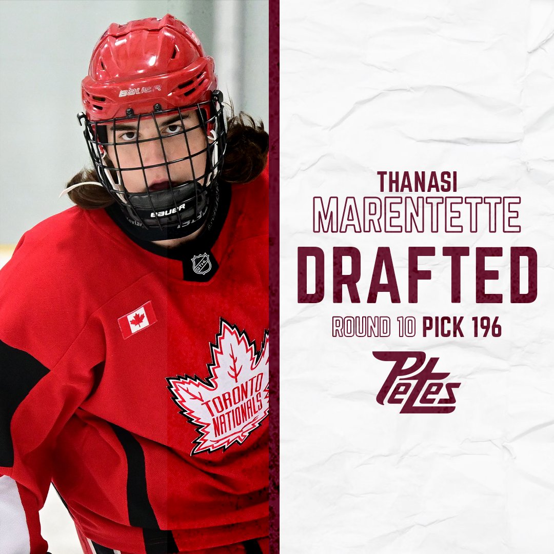 With the 196th pick in round 10 of the 2023 OHL Priority selection, the Petes are proud to select Thanasi Marentette from the <a href="/TorontoNatsU16/">TORONTO YOUNG NATIONALS U16AAA</a> 

#GoPetesGo #OHLDraft