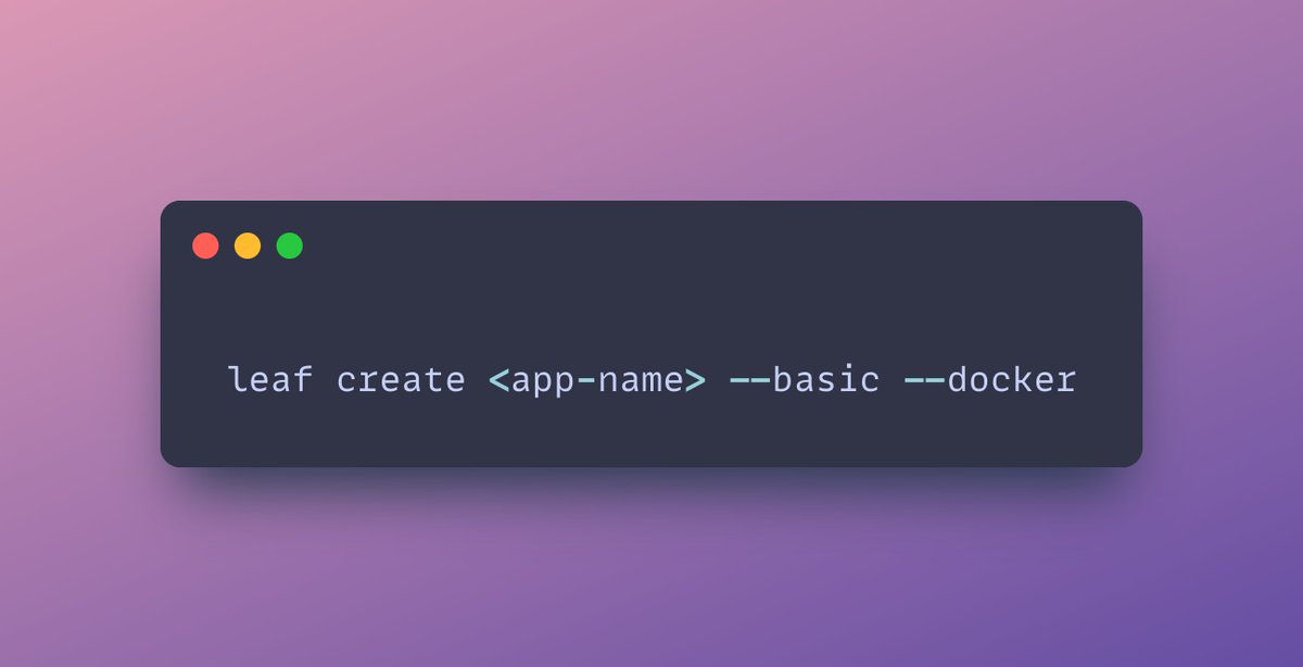 leafphp's tweet photo. Did you know that Leaf comes with built-in Docker support via the Leaf CLI? All you need to do is create your Leaf apps using the —docker flag. Find the docs @ https://t.co/rhunUNGAln

#php #javascript #github #tech #programming #developer #docker #Laravel #Twitter https://t.co/nNdg4Td8EL