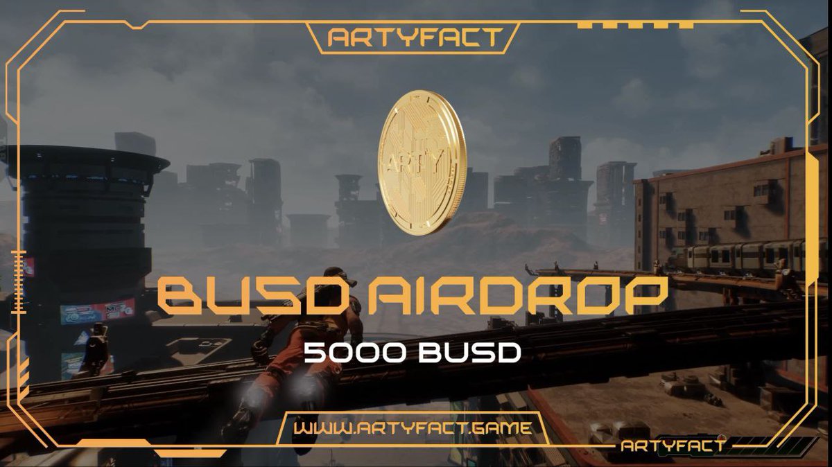 New airdrop: Artyfact Round2 (BUSD)
Total Reward: 5,000 BUSD
Rate: ⭐️⭐️⭐️⭐️
Winners: 1,000 Random &amp; Top 100
Distribution: 1st June

Bot Airdrop Link: t.me/ArtyfactAirdro…

#Airdrop #Airdrops #Airdropinspector #Artyfact #BUSD #CryptoGaming #Crypto #Bitcoin