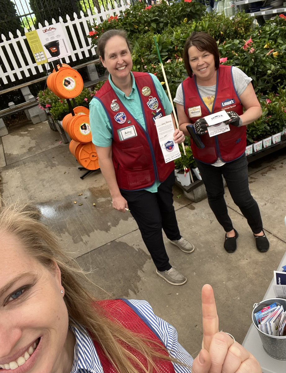 So thankful for my hardworking team every single day, but today was extra special!  Shout out to the hardest working ASMs EVER. My girls show up, grind on, and crush it every single day! Official Red Stars for Amy and Melissa today! 💪🏻🌟🥳.  #whoruntheworldgirls @lowes23