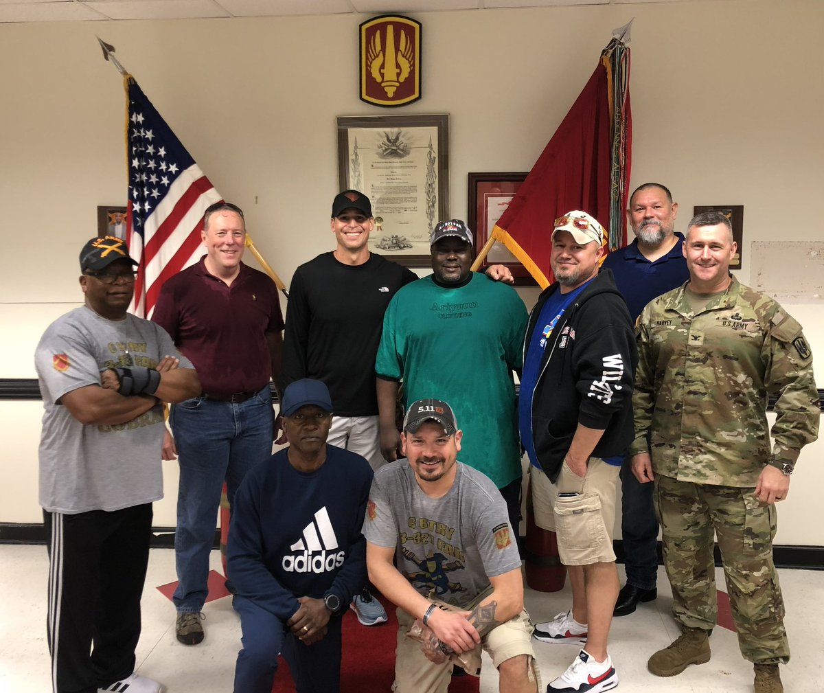 18thfabcdr's tweet photo. Found some former Thunderbolts in the footprint!!  Do you know them?  If so tag them in the comments. Welcome home fellas. TPD! https://t.co/mGBp3xaKUm