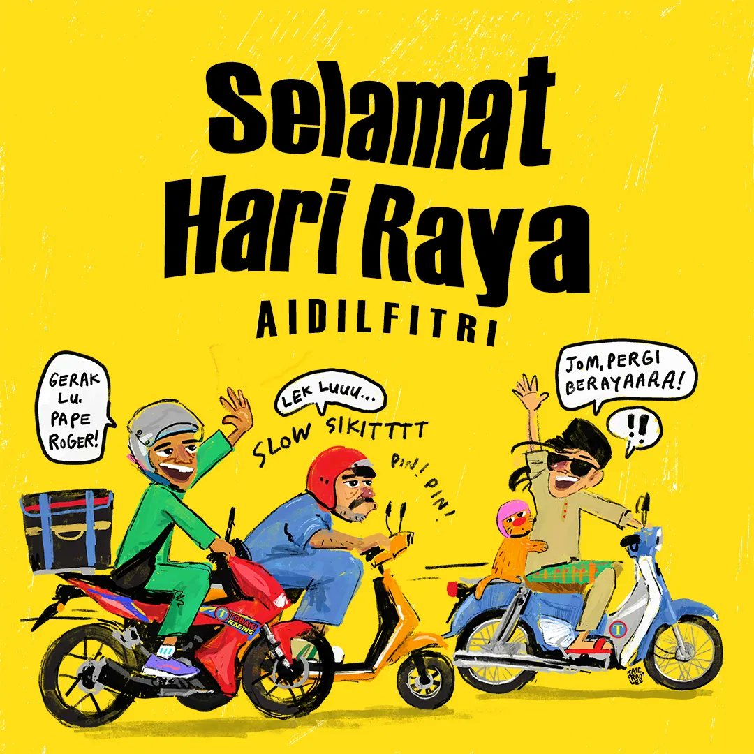 jaieramlee's tweet photo. Artwork for Tobaki 😃

Selamat hari raya! 

#raya2023 #collaboration #adobe #adobefresco #illustration using @Adobe Fresco https://t.co/gojEzAf2XU