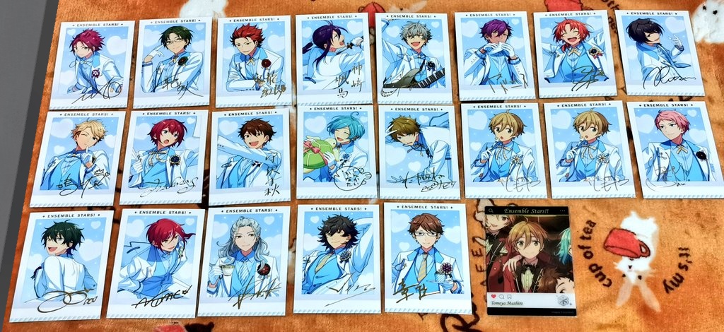 torihiki_date's tweet photo. @0 <更新>
【交換/譲渡】
あんスタ 中国 ぱしゃこれ 3周年 4周年 5周年 展示会

(譲)
◇真緒/◇敬人/紅郎/颯馬/☆零/◇晃牙/アドニス/☆レオ/☆凛月/◇嵐/◇司/☆千秋/奏汰/翠/忍/友也/◇宗/☆みか/◇夏目/斑/◇凪砂/☆日和/☆茨/☆ジュン/陣/章臣
(求)
泉/薫/なずな (3周年/4周年/5周年<中国>)
→ https://t.co/LkZ9CRzkMl