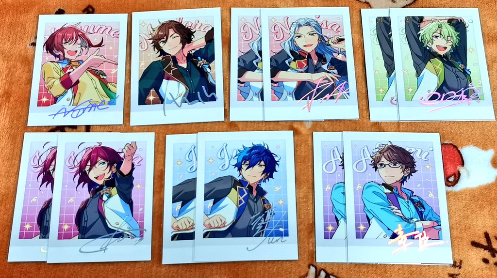torihiki_date's tweet photo. @0 <更新>
【交換/譲渡】
あんスタ 中国 ぱしゃこれ 3周年 4周年 5周年 展示会

(譲)
◇真緒/◇敬人/紅郎/颯馬/☆零/◇晃牙/アドニス/☆レオ/☆凛月/◇嵐/◇司/☆千秋/奏汰/翠/忍/友也/◇宗/☆みか/◇夏目/斑/◇凪砂/☆日和/☆茨/☆ジュン/陣/章臣
(求)
泉/薫/なずな (3周年/4周年/5周年<中国>)
→ https://t.co/LkZ9CRzkMl