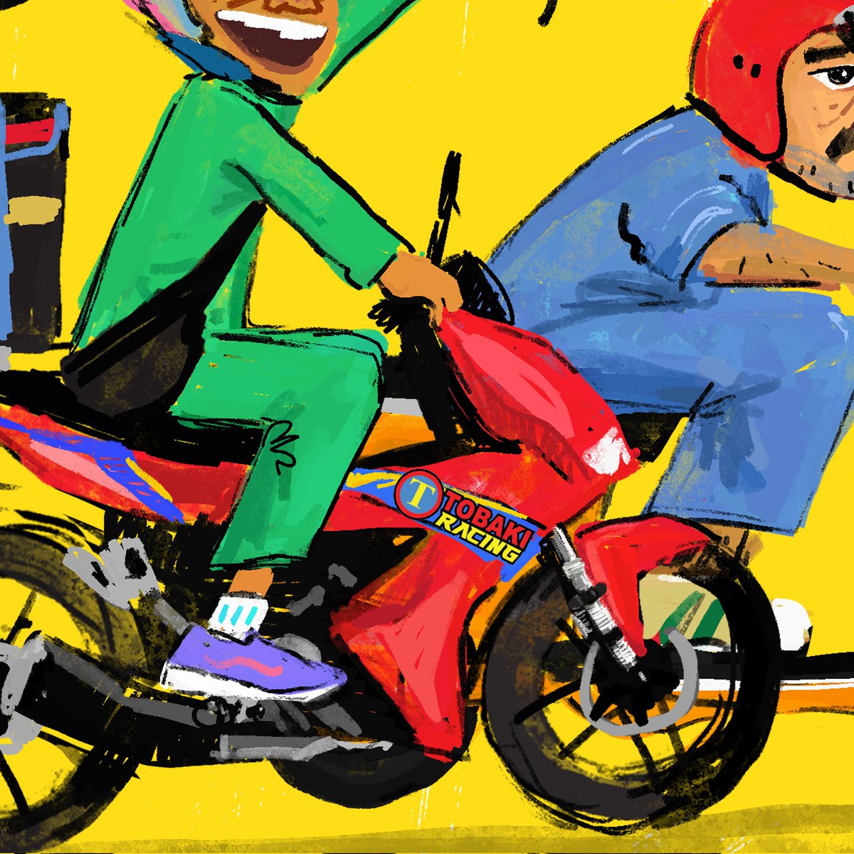jaieramlee's tweet photo. Artwork for Tobaki 😃

Selamat hari raya! 

#raya2023 #collaboration #adobe #adobefresco #illustration using @Adobe Fresco https://t.co/gojEzAf2XU