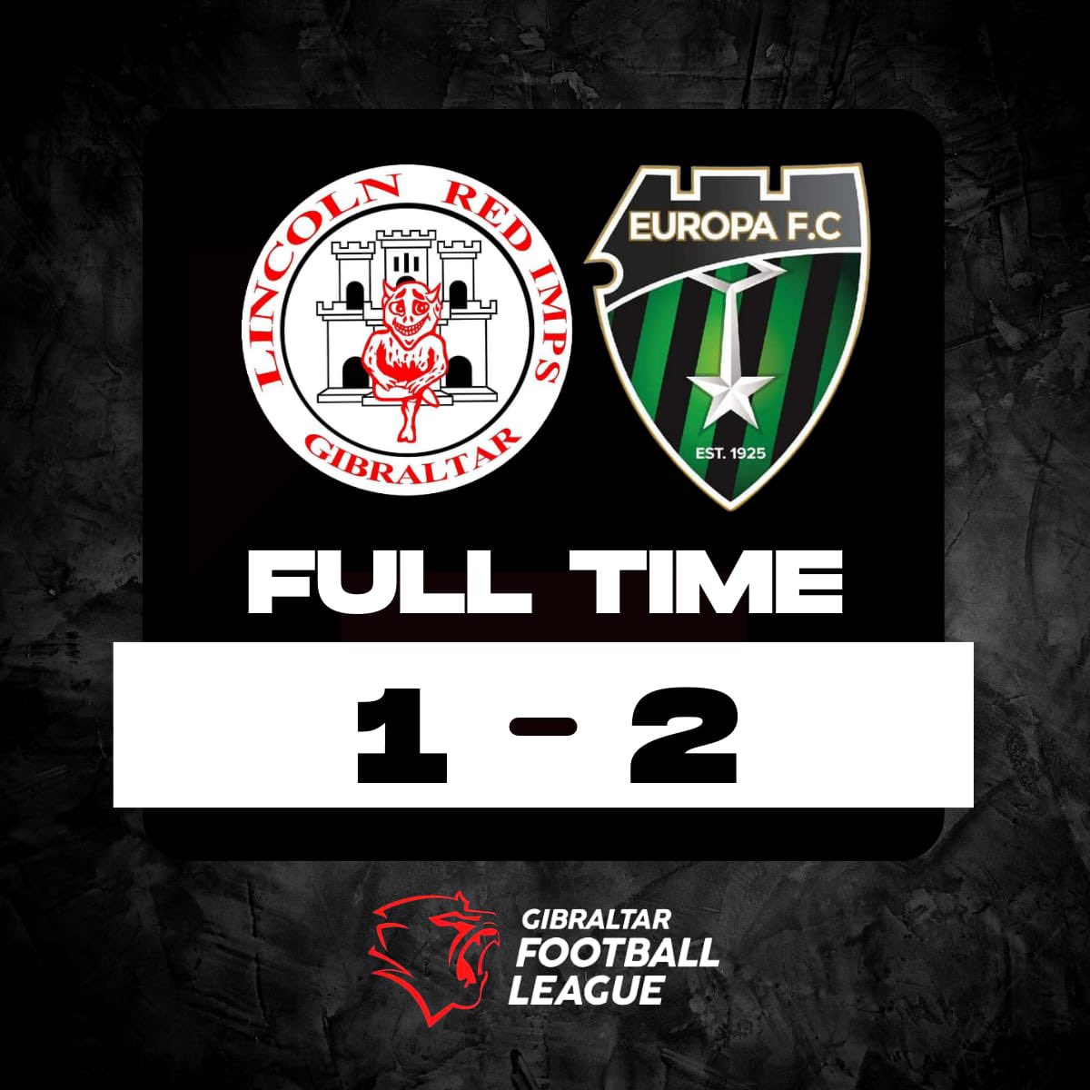 EuropaFC's tweet photo. FT Score: @LincolnRedImps @EuropaFC 2. Goals from @amsanchez16 and late penalty kick goal from Anthony Hernandez to take the points! 💚🖤 https://t.co/pXCqHFFWsf