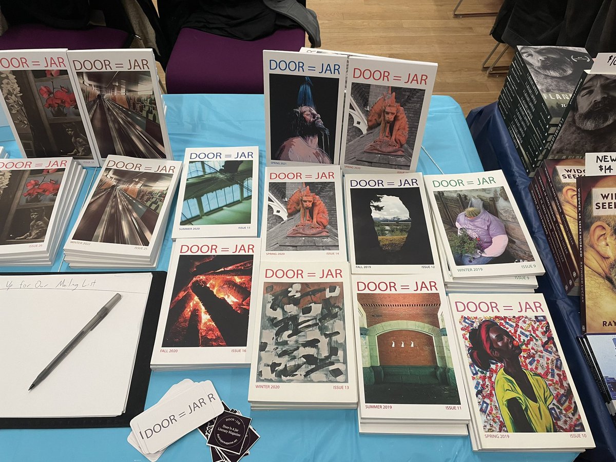 MaxwellBauman's tweet photo. @doorisajarmag is here in #NYC for the #rainbowbookfair
We’re tabling from 12-6pm
#poetry #fiction #nonfiction #art #drama #bookreview #diaj #doorisajar #doorisajarmag #doorisajarmagazine #indiepresses https://t.co/W0Hlme7hsc