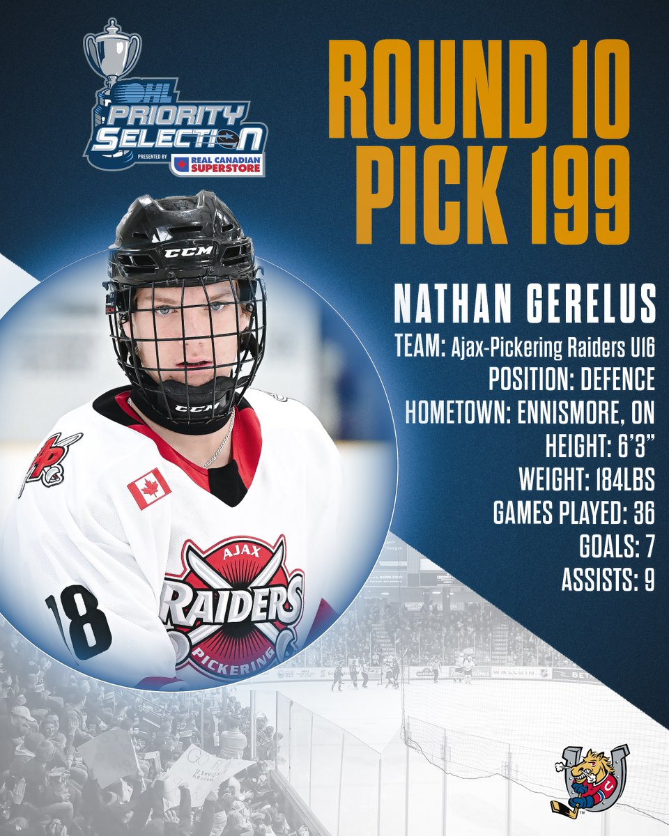 The Barrie Colts are proud to select Nathan Gerelus from the Ajax-Pickering Raiders U16!
 
Welcome to Colts Country, Nathan!

#GiddyUp | #OHLDraft
