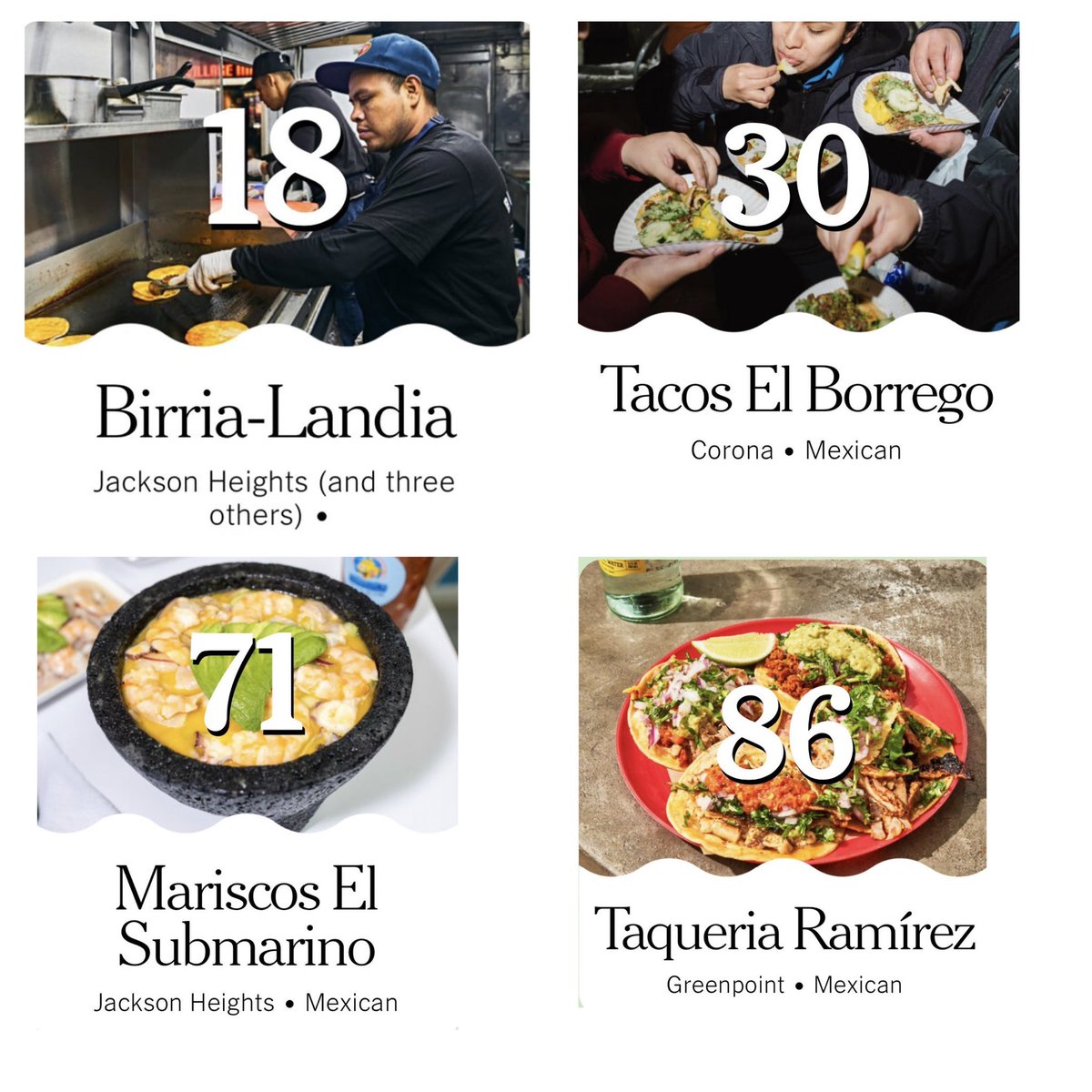 México en Nueva York: Los 100 mejores restaurantes de @pete_wells en @nytimes: nytimes.com/interactive/20…