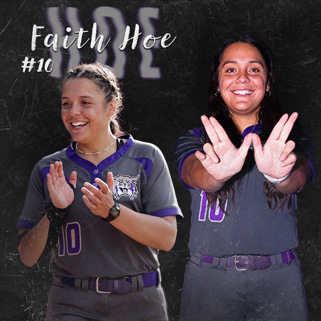 wsusoftball's tweet photo. 🟣𝐒𝐄𝐍𝐈𝐎𝐑 𝐒𝐏𝐎𝐓𝐋𝐈𝐆𝐇𝐓🟣

Name: Faith Hoe 
Position: Infield
Hometown: Walla Walla, WA
Major: Exercise Science

#WeAreWeber https://t.co/fG0kFQWjhP