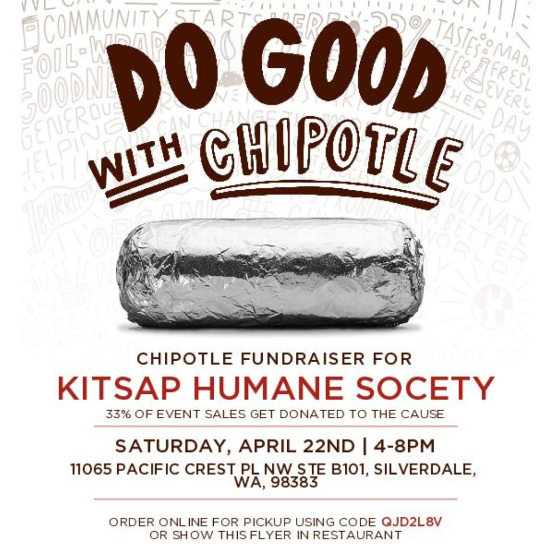 Kitsap Humane Society on Twitter "Chipotle in Silverdale will donate