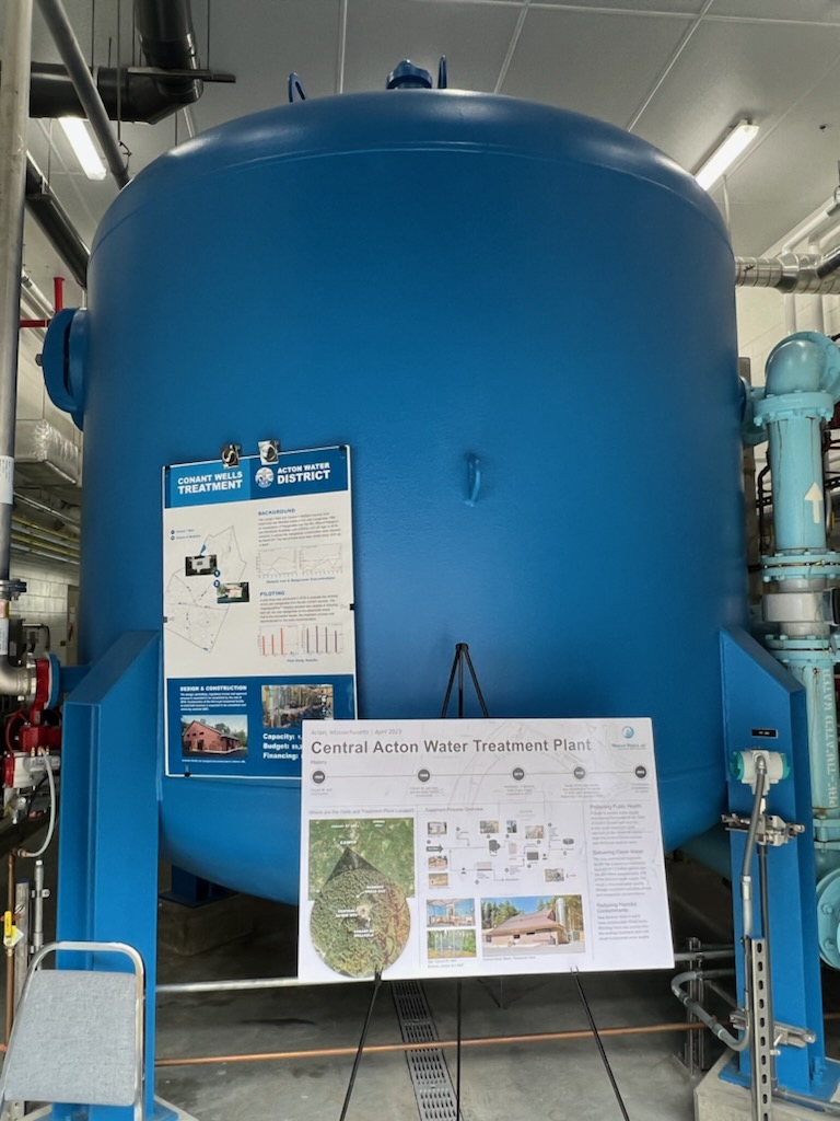 Wright_Pierce's tweet photo. It's a lovely day to learn about water treatment at the Central Acton Water Treatment Plant. Stop by to say hello, ask a few questions, or go for a walk in the nearby woods, a perfect way to spend #EarthDay2023! @ActonWater https://t.co/AsqbrQxsd3