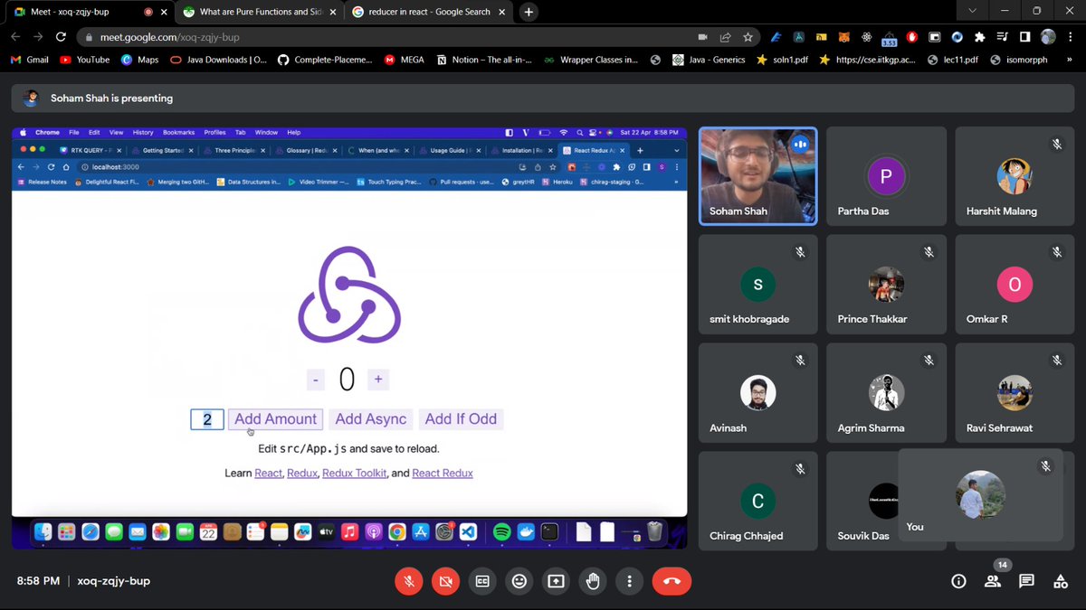 hrshtmlng's tweet image. Just had a session on Redux toolkit by @sohamsshah_ on @skillvalley_in #redux #reduxtoolkit #SkillvalleyCohort