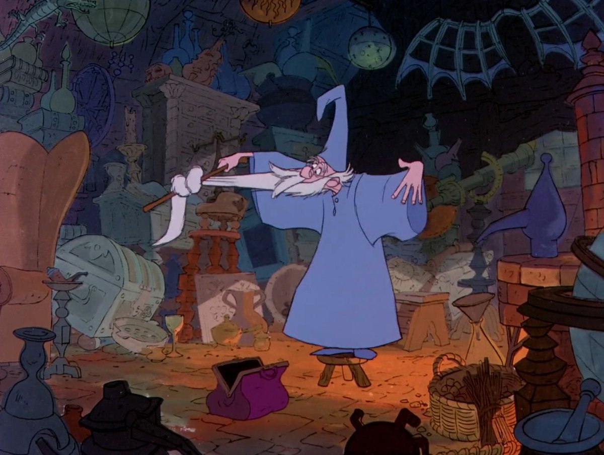 When creating this laboratory set in #BeyondShadowgate I took inspiration from one of my favorite Disney animated films, The Sword in the Stone. More specifically I looked at Merlin's whimsical lab.

#ScreenShotSaturday #IndieGame #IndieGameDev #PixelArt <a href="/zojoi/">Zojoi</a>