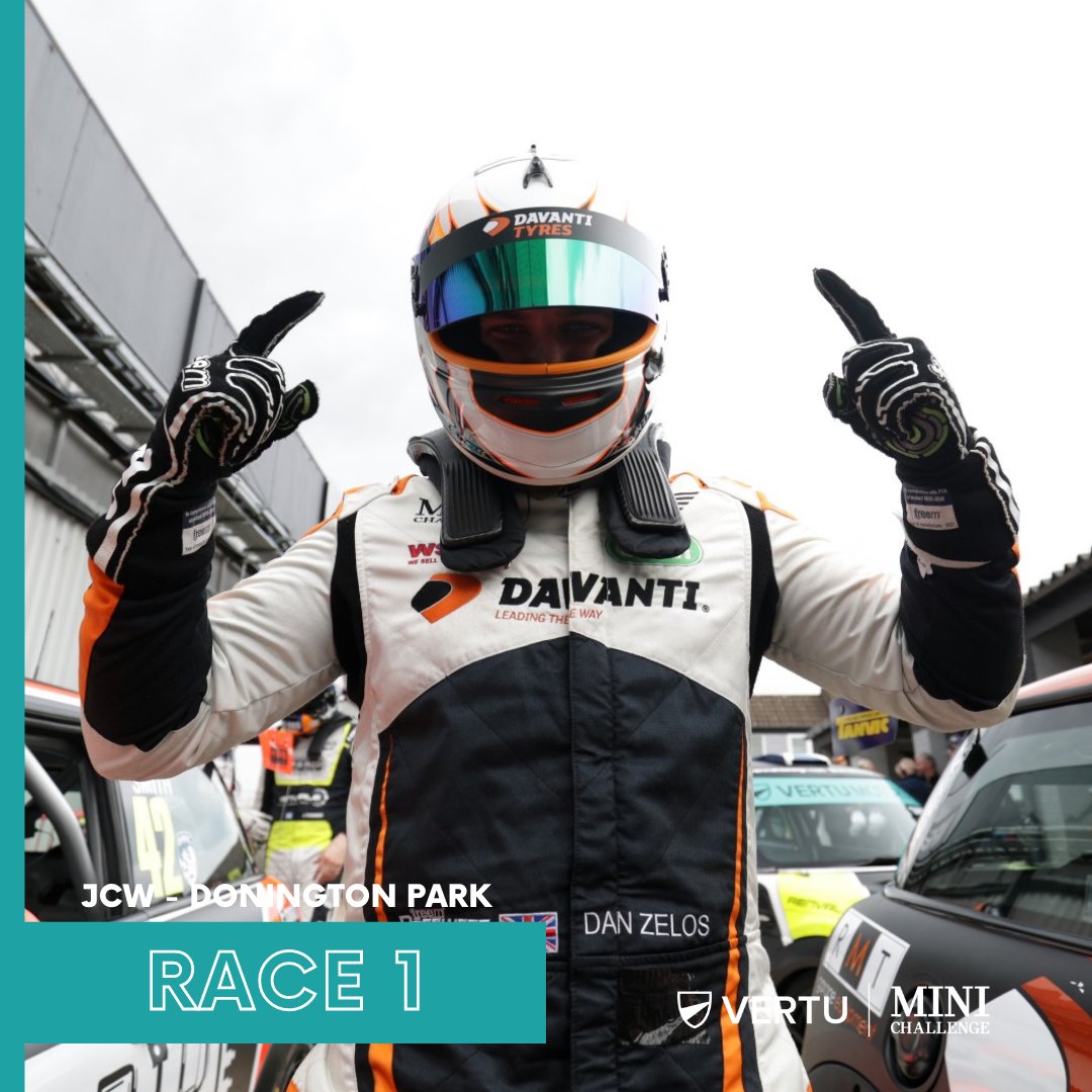 MINIChallengeUK's tweet photo. RACE ONE RESULTS: Dan Zelos takes the first win of the season in the @VertuMotors MINI CHALLENGE JCW. Here are your top 5 drivers:

#RaceWeek #JCW #DoningtonPark #VertuMotors #MINICHALLENGE #MotorsportNews #MotorsportUK #raceone https://t.co/fUGMPbuOXh