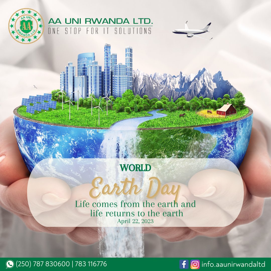 Life comes from the Earth and life returns to the Earth. Happy World Earth Day!

#Rwanda #aaunirwandaltd #accountingsoftware #socialmediamarketingagency #digitalmarketingagency #itsupportservices #zambia #burundi #DRCongo #RwOT #RwotGain #Rwandan #Rwandans