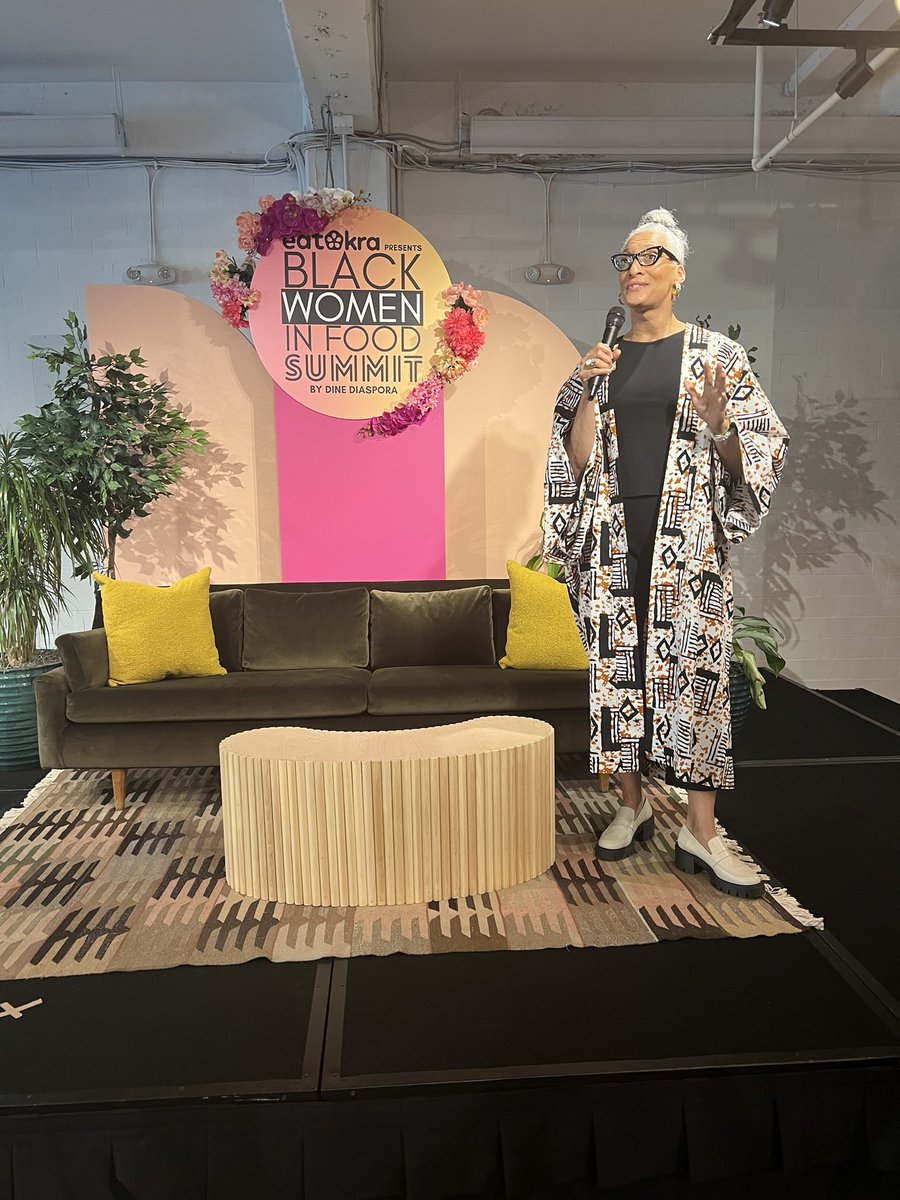 DineDiaspora's tweet photo. "The act of hard things, sets you up for success" says @carlahall, while encouraging attendees of the #BlackWomenInFood Summit. https://t.co/yHttK0CL0h