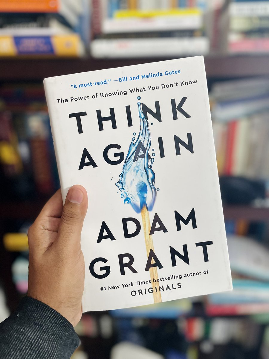 readswithravi's tweet image. 7 books to cultivate a Clear Mind 🧵

1) Think Again by Adam Grant