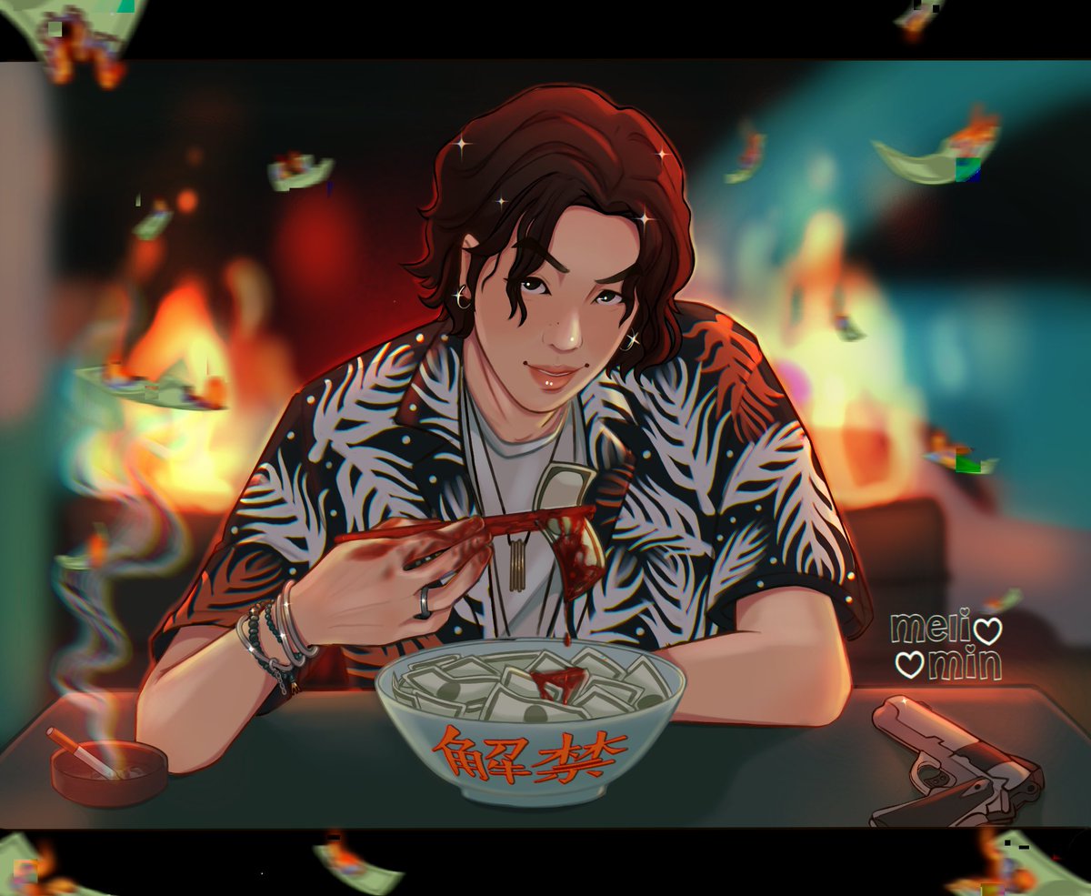 #haegeum 🥢🚬🖤
#sugafanart #AgustD