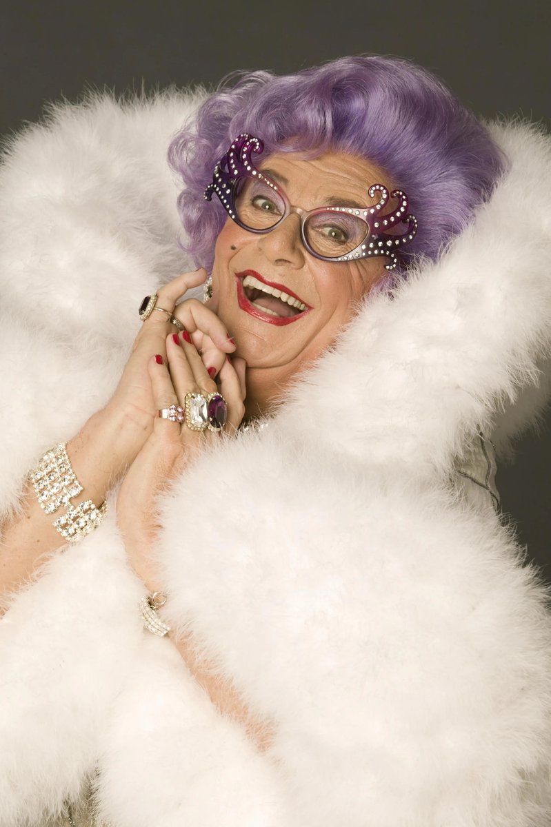 tomsterlinguk's tweet photo. Barry Humphries AO CBE 1934 - 2023
Some people are born to reign over us, others (albeit with a similar hair-do) are born to make us laugh. In his case, the titles of King and Queen of comedy applied to one person. A true comic genius. A legend. Farewell, possum! https://t.co/xmawwHqqSr