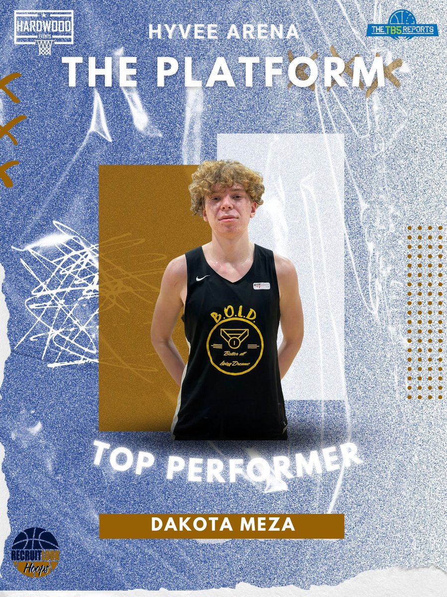 ⭐️Top Performer ⭐️

17U, Dakota Meza, 6’6, CF, has been one of the better 2-way prospects in KC! Meza displaying his ability to facilitate  
in 2-Man actions, and stretch floor vertically. He has great timing on blocked shots, 1-4 switch defender, creates angles in post, &amp; scores