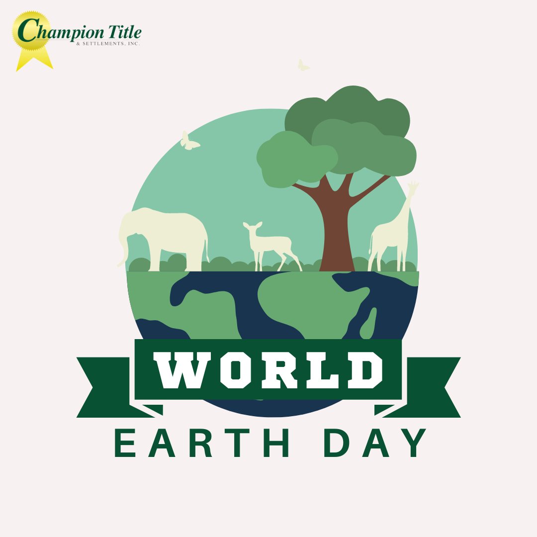 Happy Earth Day from #ChampionTitleandSettlements! 🌎

Take some time today to clean up and admire how beautiful the world we live in truly is. 😄❤️ 

#CloseLikeAChamp #DCRealEstate #NOVARealEstate #TitleIndustry #TitlePartners #TitleProfessionals #VARealEstate #EarthDay2023
