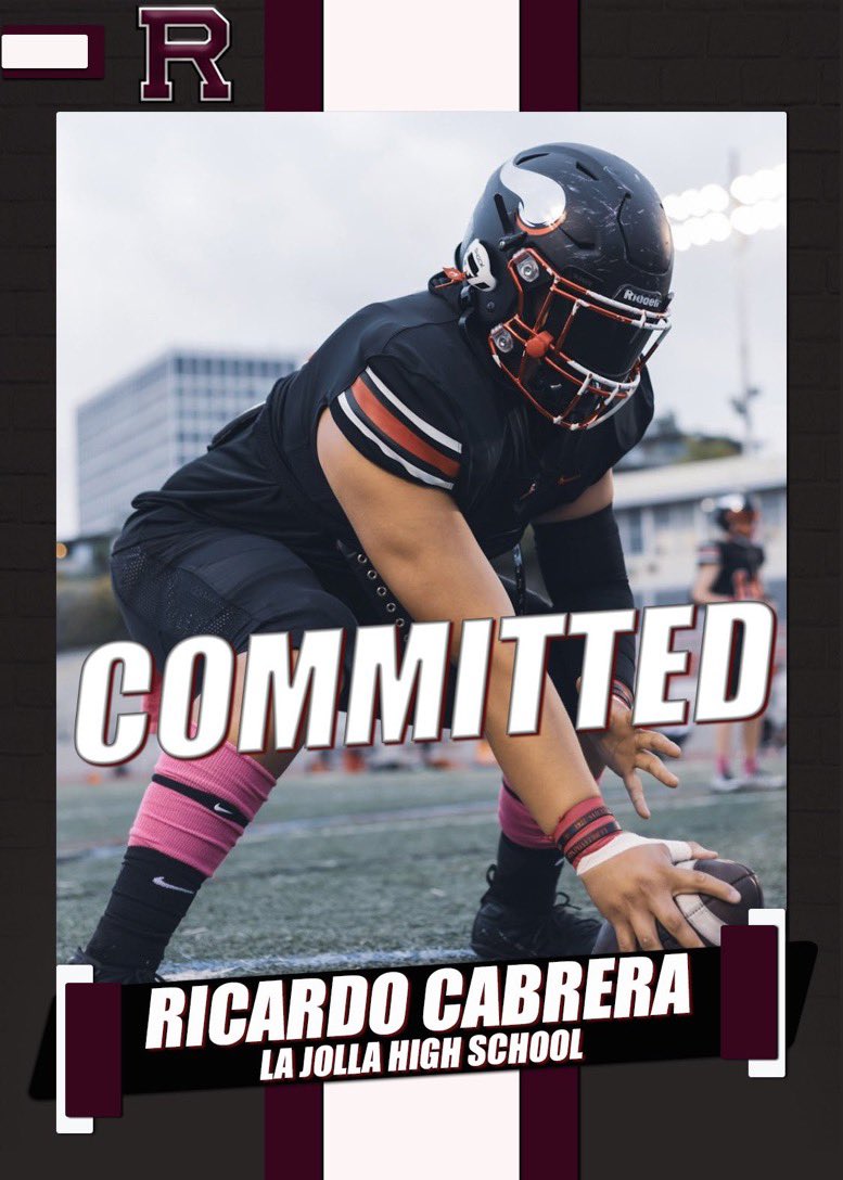 Ricardo Cabrera (@ricky_c00) on Twitter photo I am very excited and proud to say that I have committed to the University of Redlands!! #gobulldogs
<a href="/CoachRoachLJ/">Tyler Roach</a> <a href="/Juiceman76/">Scott 'Juice' Hughley</a> <a href="/UR_CoachGood/">Jim Good</a> <a href="/UR_OLine/">Ric Lucore, Jr</a> <a href="/UR_CoachLord/">David Lord</a> I am very excited and proud to say that I have committed to the University of Redlands!! #gobulldogs
<a href="/CoachRoachLJ/">Tyler Roach</a> <a href="/Juiceman76/">Scott 'Juice' Hughley</a> <a href="/UR_CoachGood/">Jim Good</a> <a href="/UR_OLine/">Ric Lucore, Jr</a> <a href="/UR_CoachLord/">David Lord</a>