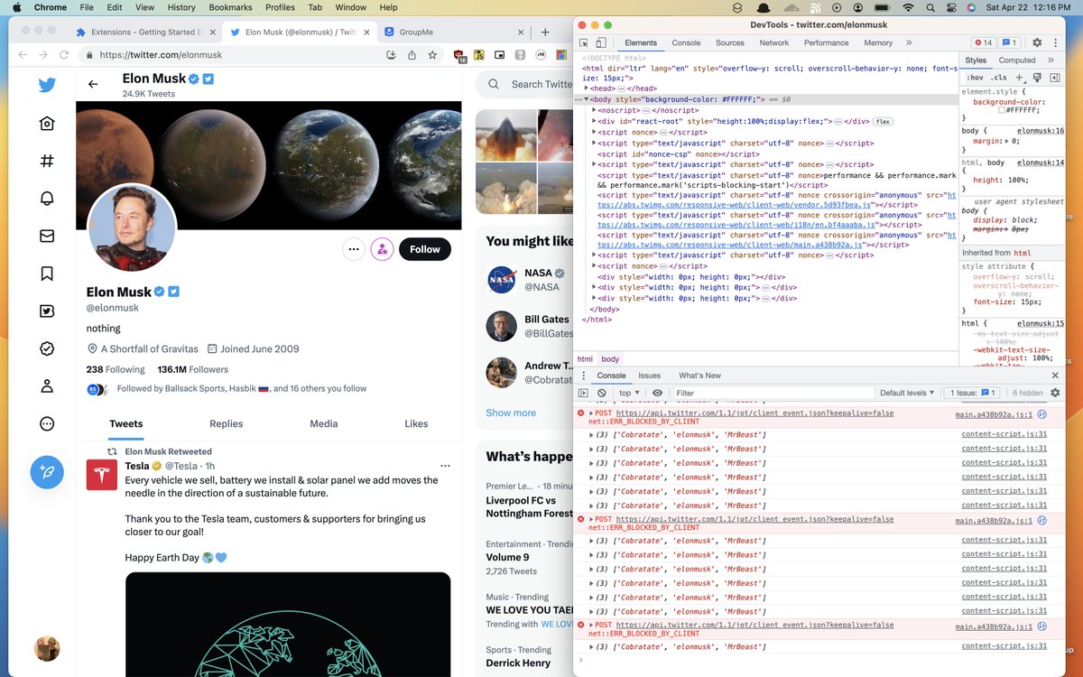 rlyshw's tweet photo. I am building a chrome user script extension that will find and block blue checks from your TL #BlockTheBlueChecks https://t.co/WyCnpczm9Z