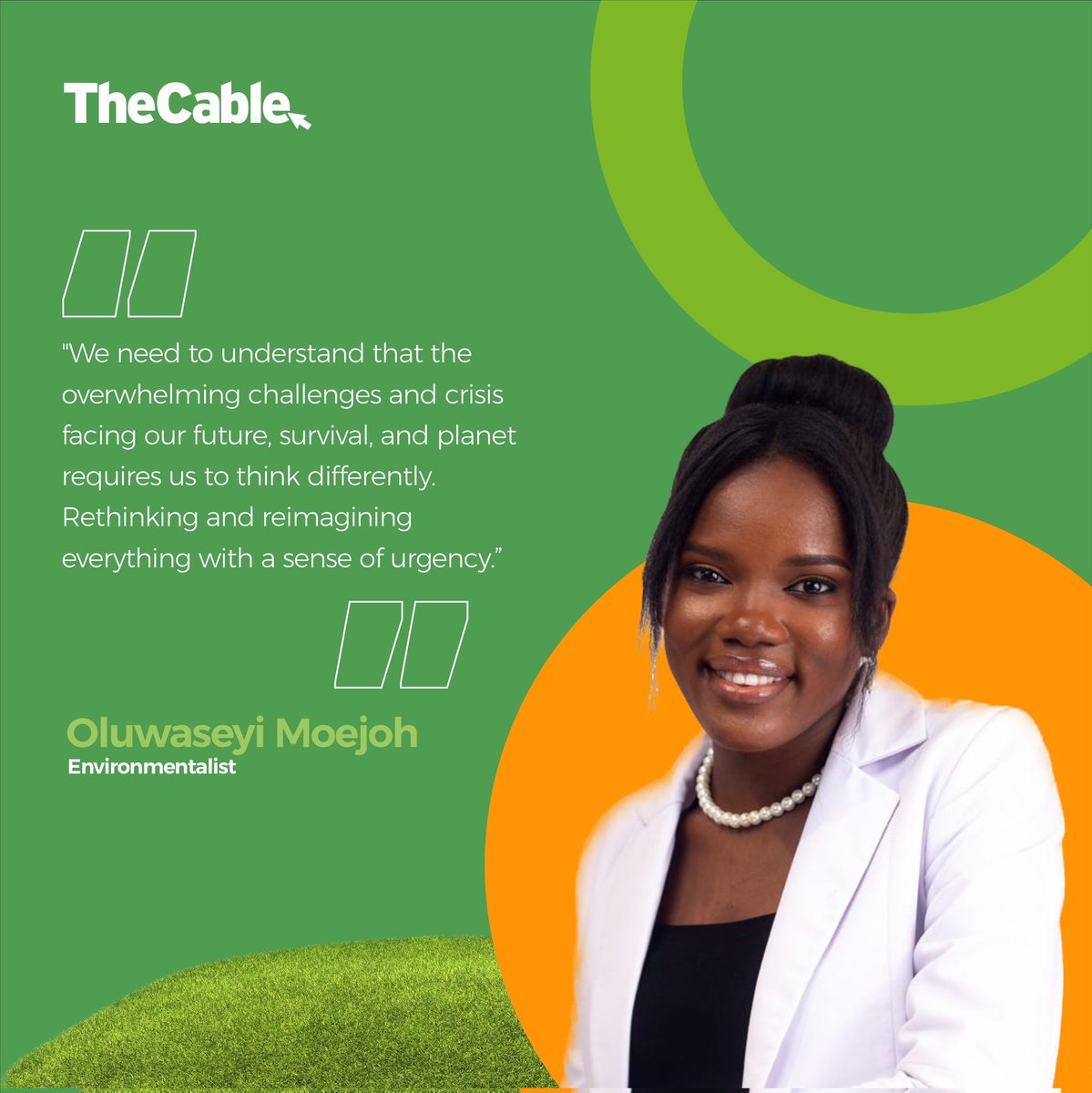 VivianJourno's tweet photo. In commemoration of Earth Day, my team and I spoke to some young climate activists who are actively investing in the planet through the work that they do.
You can now read their stories today and in the coming days on @thecableng's website. #EarthDay2023 #ClimateCable
🧵 https://t.co/mbVfpFLcdK