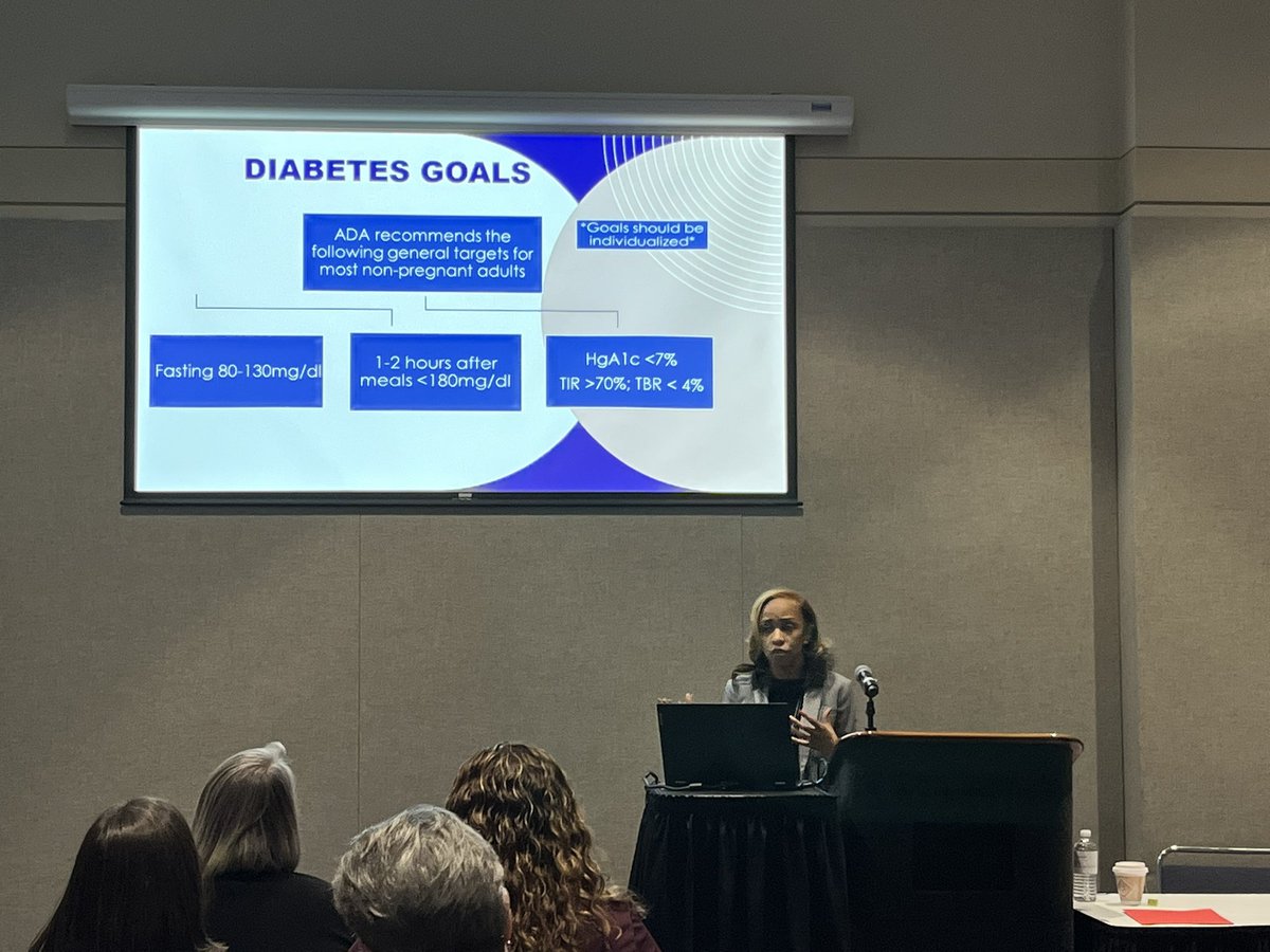 Packed room for this breakout presentation by Nykkia Sellers FNP, for updates in diabetes management. #ANPA23