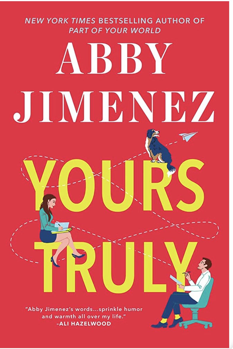 SayWhatJenn's tweet photo. @AuthorAbbyJim’s #YoursTruly is the best faking dating book I’ve ever read.  It may even be Abby’s best book yet https://t.co/H7XwgwSjZb