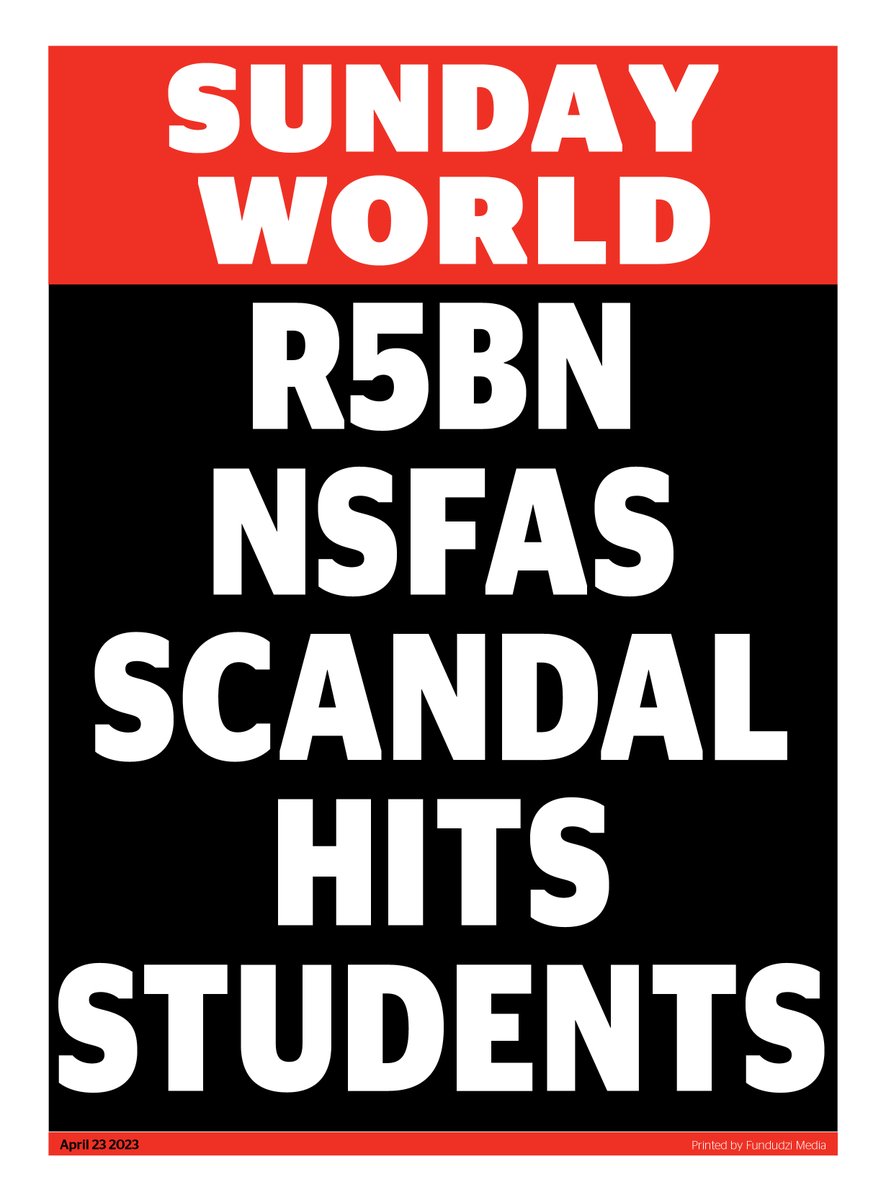 R5 Billion NSFAS hits students 

➡️sundayworld.co.za